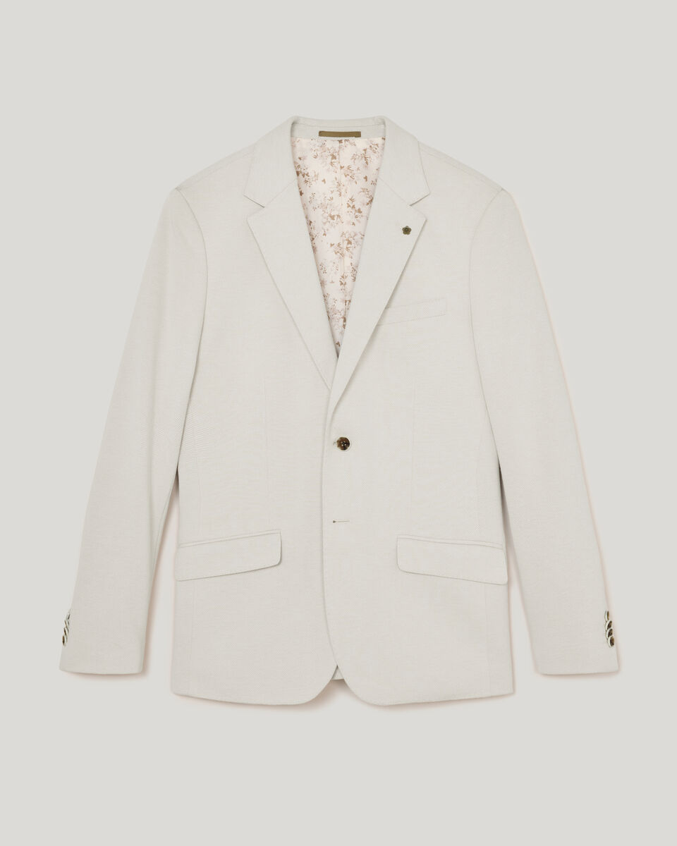 Knitted Blazer, Stone, hi-res